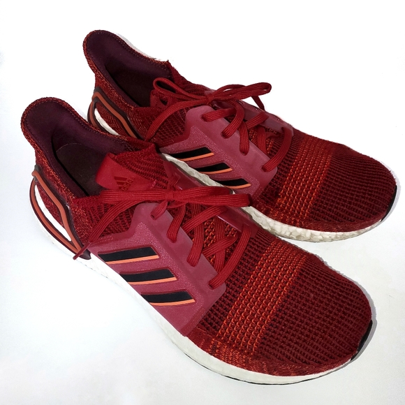 Adidas Ultraboost 19 Running Shoe - Active Maroon / Black 11.5 - Picture 5 of 11